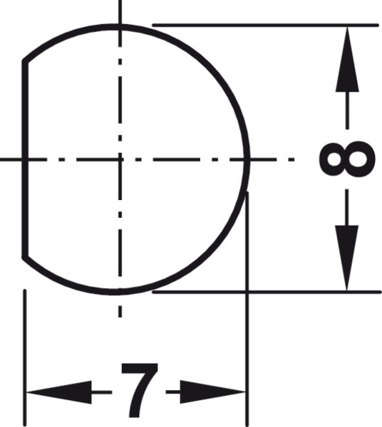 Профильная штанга 8мм длина 2000мм сталь никелир.